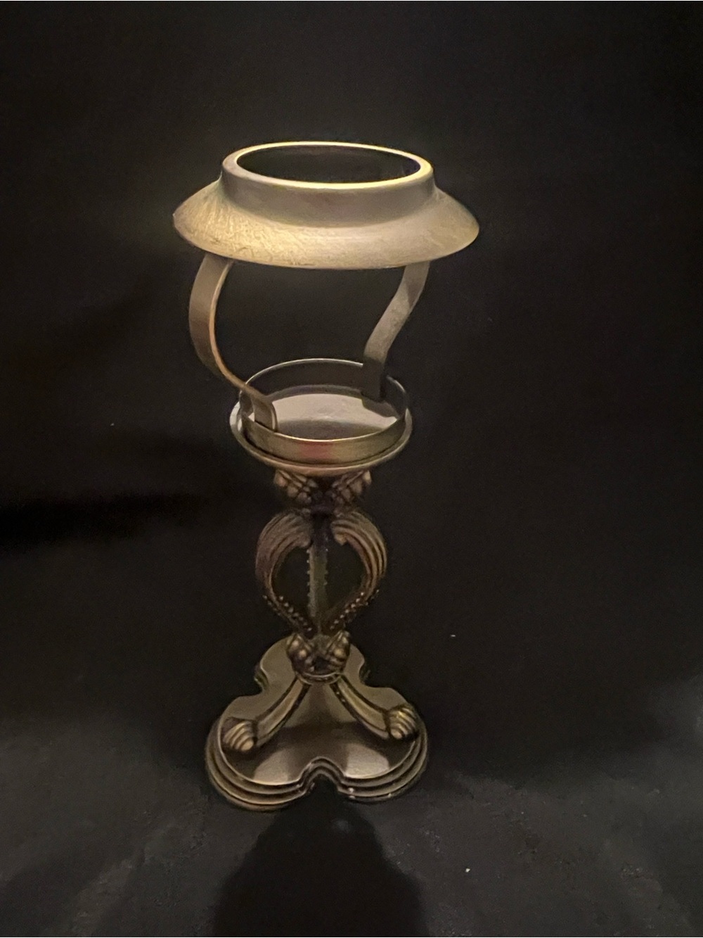 Vintage Party Lite Brass Tone Decorative Candle Holder - Bronze Finish